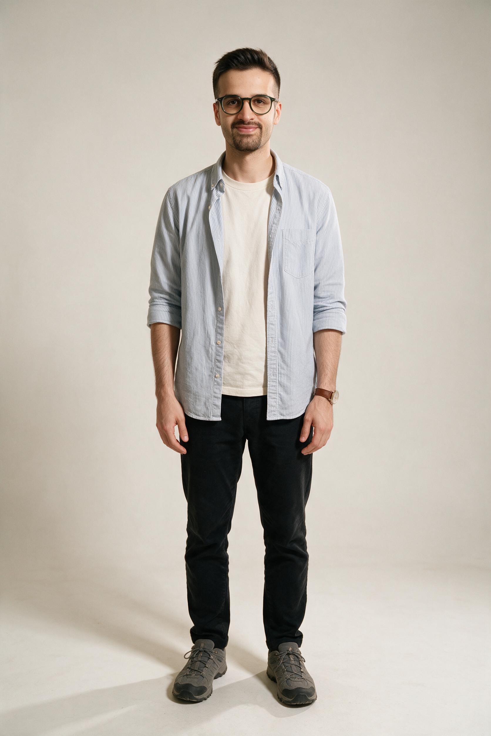 Front — verified likeness render